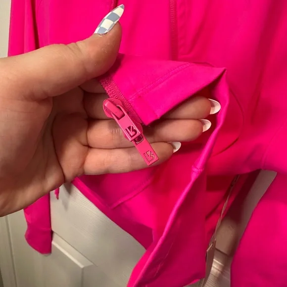 Buffbunny Phantom Waist Hot Pink Hibiscus Zip-Front Jacket XXL - Picture 3 of 9
